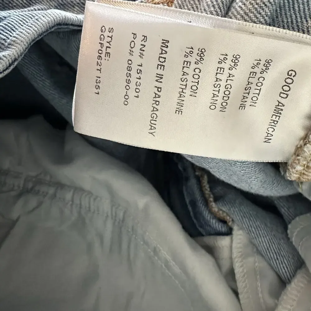 Good American Womens Straight Jeans Size 15 Style GGP062T 5 Pocket Denim - Picture 6 of 6